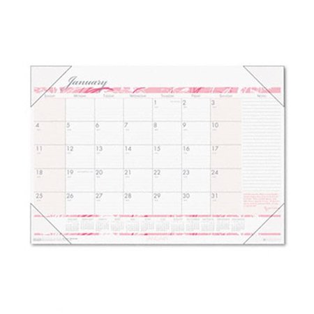 HOUSE OF DOOLITTLE House Of Doolittle 1466 Breast Cancer Awareness Monthly Desk Pad Calendar  18-1/2 x 13 1466